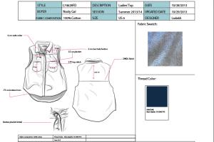 Portfolio for Technical Flats for Fashion Design